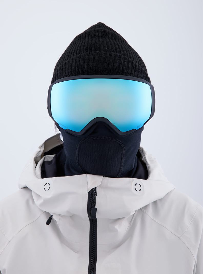 Lunette Ski Burton Anon WM1 Low Bridge Fit Goggles + Bonus Lens + MFI Face Mask  Noir Bleu Rose Homme | IKC-4513853