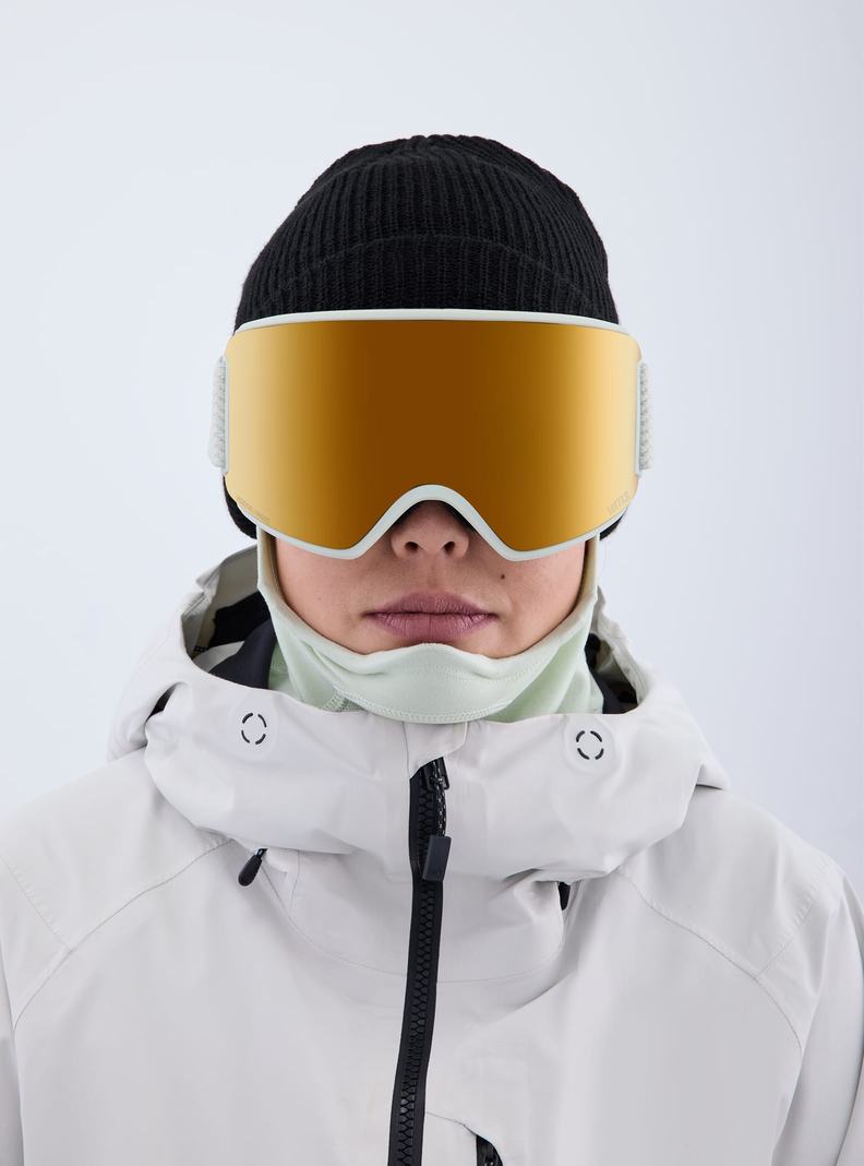 Lunette Ski Burton Anon WM3 Low Bridge Fit Goggles + Bonus Lens + MFI Face Mask  Orange Homme | PTW-9551978