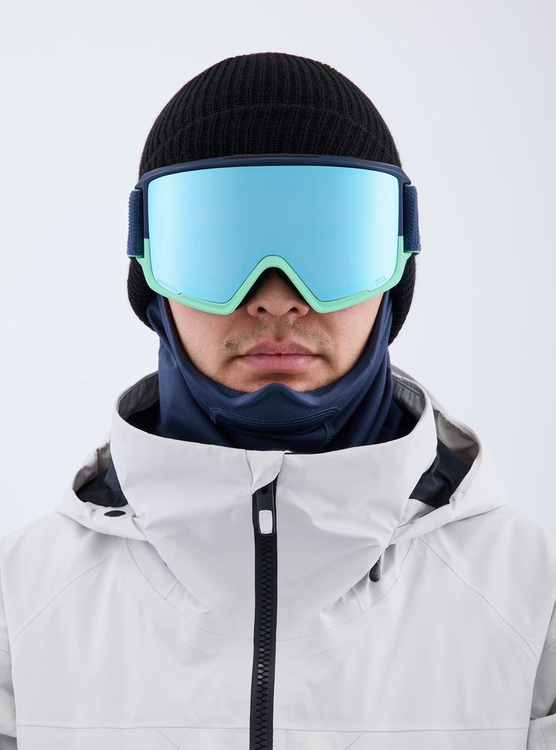 Lunette Ski Burton Anon M3 Low Bridge Fit Goggles + Bonus Lens + MFI Face Mask  Bleu Marine Bleu Rose Homme | DVM-2456905