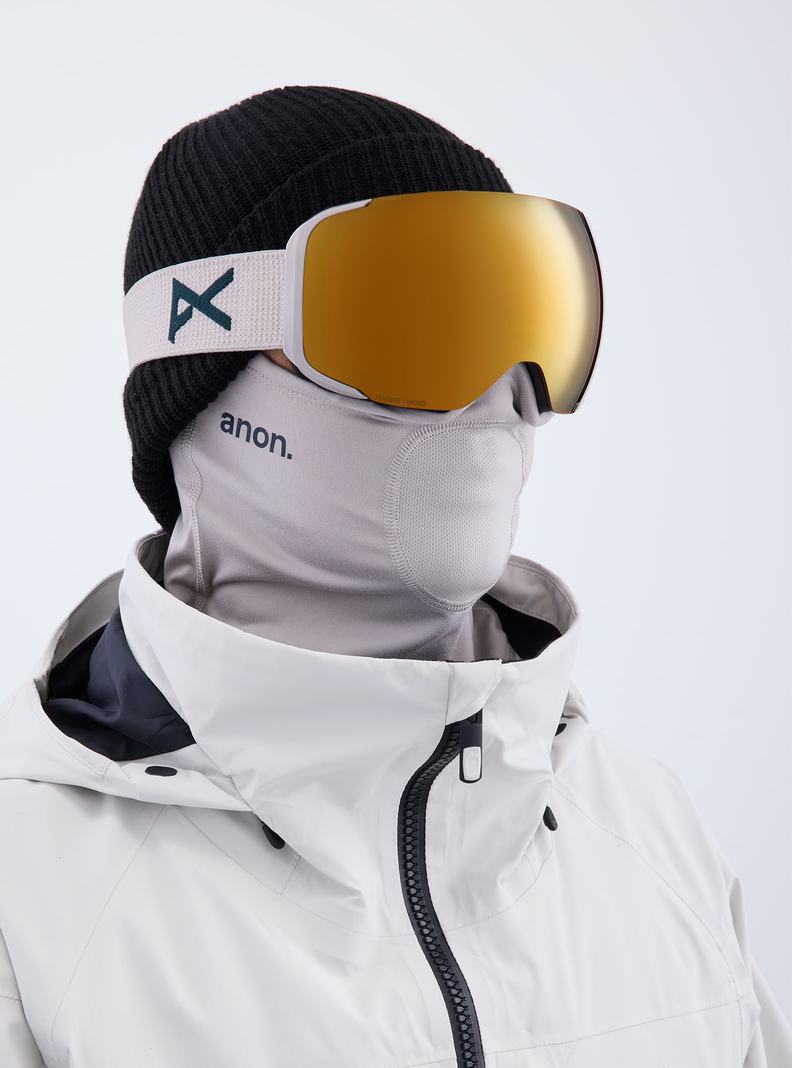 Lunette Ski Burton Anon M2 Low Bridge Fit Goggles + Bonus Lens + MFI Face Mask  Grise Orange Homme | NBX-4902998