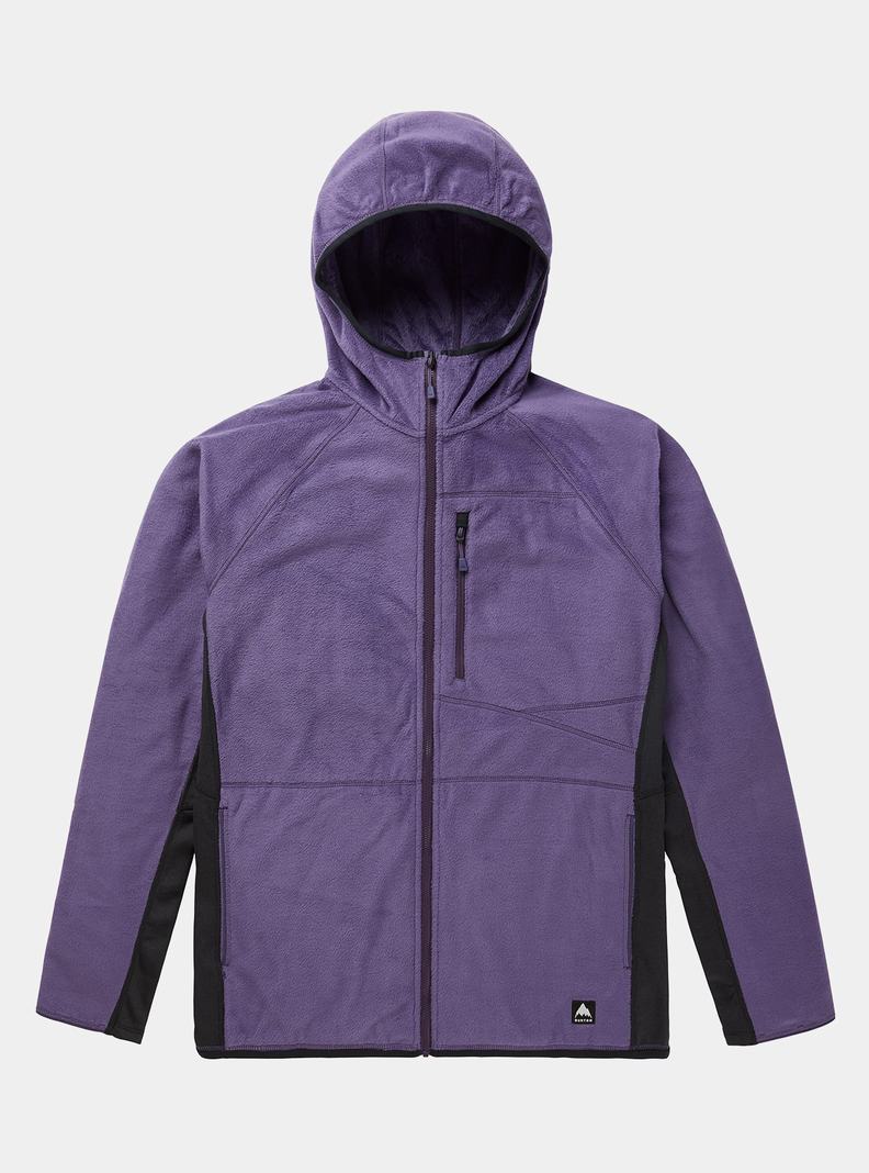 Polaire Burton Stockrun Warmest Encapuchonné Full-Zip  Violette Noir Homme | JBX-3896191