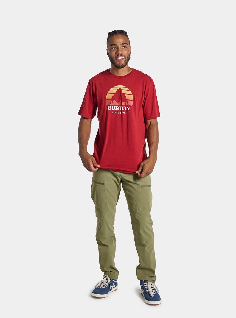 T-shirts Burton Underhill Corta Sleeve  Rouge Homme | FWJ-9309784