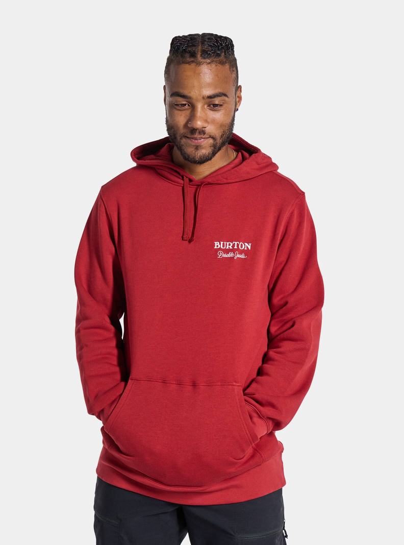 Sweat à capuche Burton Durable Goods Pullover  Rouge Homme | VVL-1205671