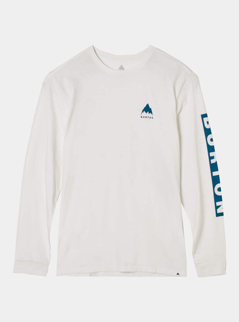 T-shirts Burton Elite Long Sleeve  Blanche Homme | QXQ-1314521