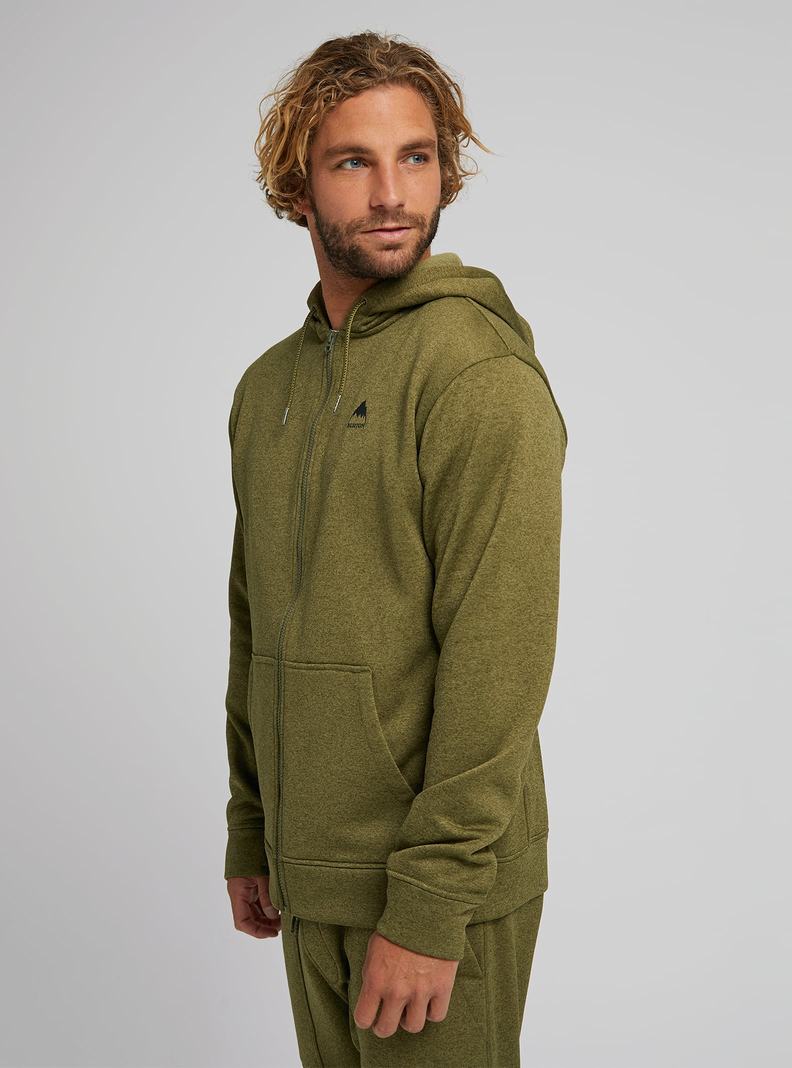 Sweats Burton Oak Full-Zip Hoodie  Vert Olive Homme | KAJ-0121158