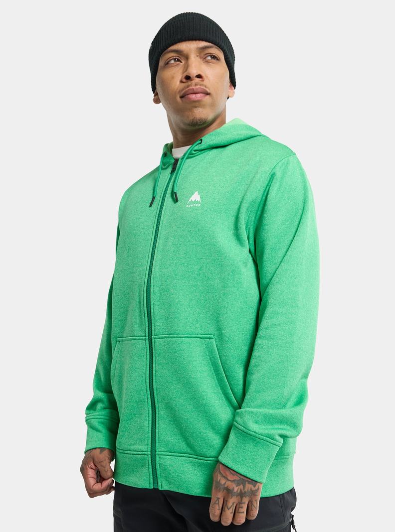 Sweats Burton Oak Full-Zip Hoodie  Vert Homme | CDI-5870509