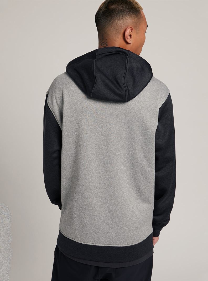 Sweats Burton Oak Full-Zip Hoodie  Grise Noir Homme | WEO-4329407