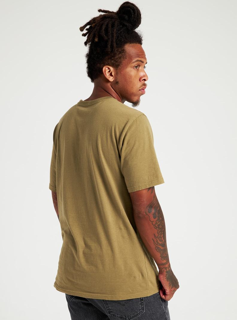 T-shirts Burton Classiche Corta Sleeve  Vert Olive Homme | BAB-6935708