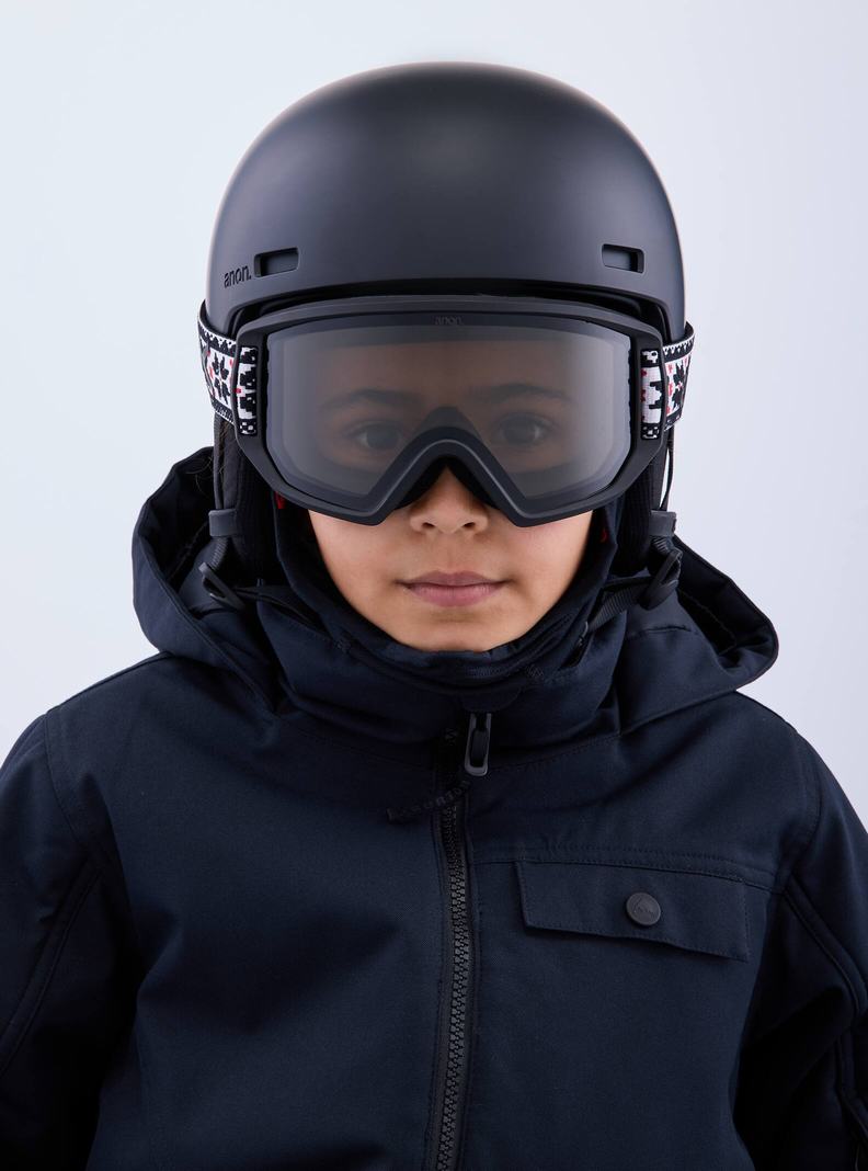 Lunette Ski Burton Anon Relapse Jr. Goggles + MFI Face Mask  Noir Enfant | RTK-6819223