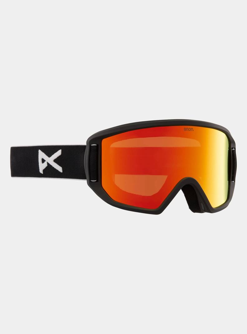 Lunette Ski Burton Anon Relapse Jr. Goggles + MFI Face Mask  Noir Rouge Enfant | OKA-8599120