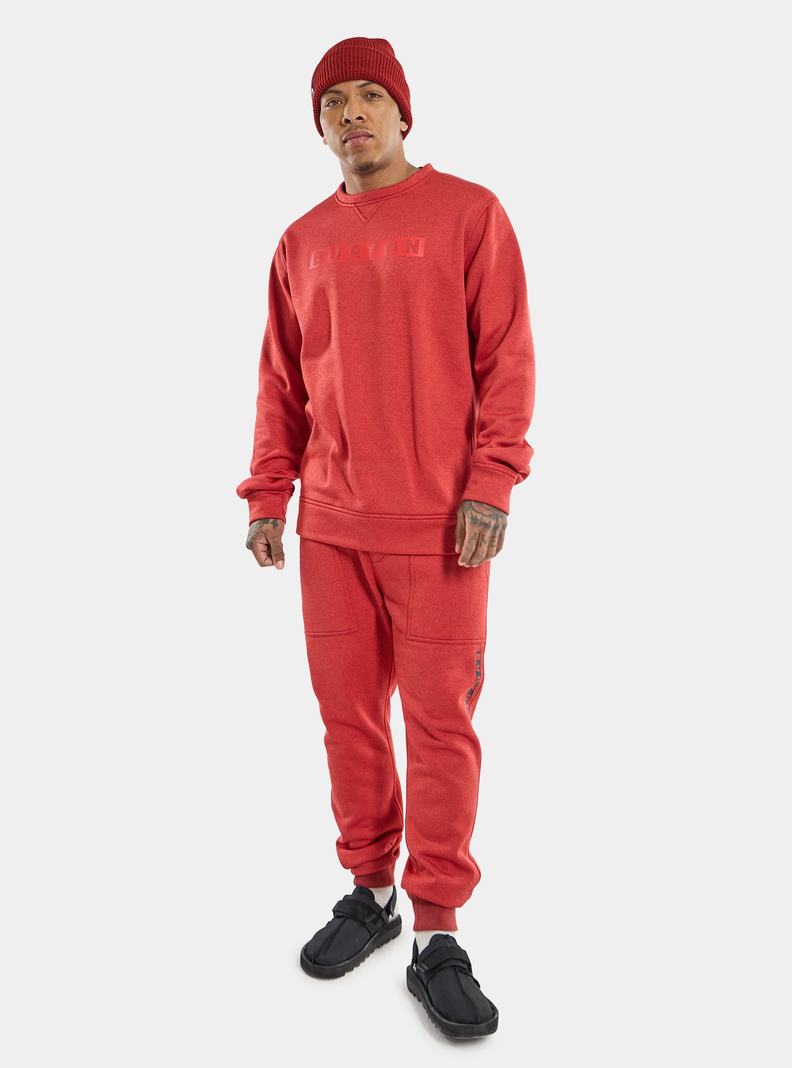 Sweats Burton Oak Pullover Crew  Rouge Homme | SCL-4159159