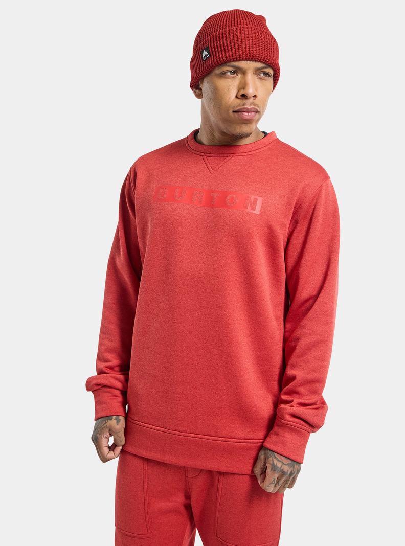 Sweats Burton Oak Pullover Crew  Rouge Homme | SCL-4159159