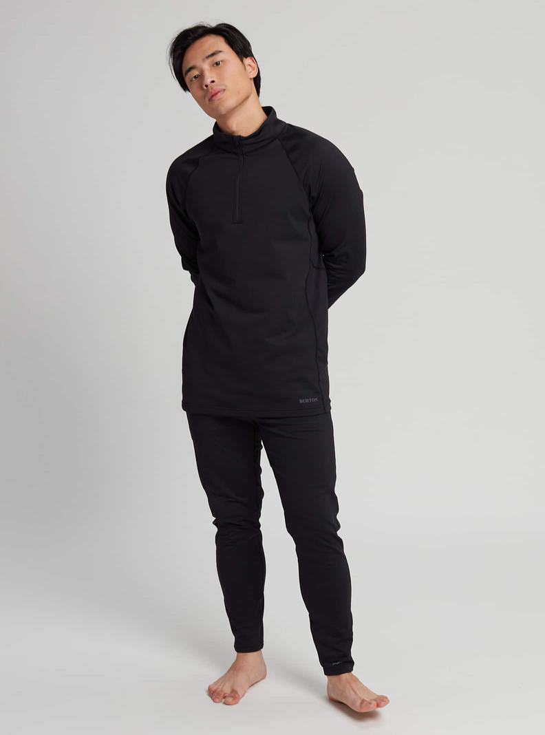 Sous-couches Burton Heavyweight X Base Layer Quarter-Zip  Noir Homme | BPE-6570386