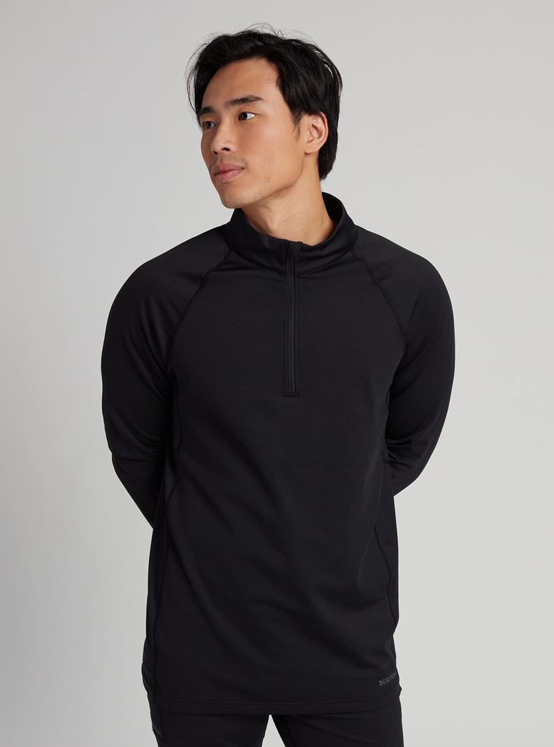 Sous-couches Burton Heavyweight X Base Layer Quarter-Zip  Noir Homme | BPE-6570386