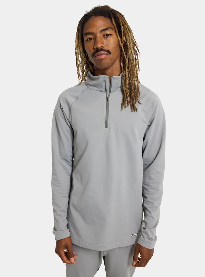 Sous-couches Burton Heavyweight X Base Layer Quarter-Zip  Grise Homme | DEM-6784337