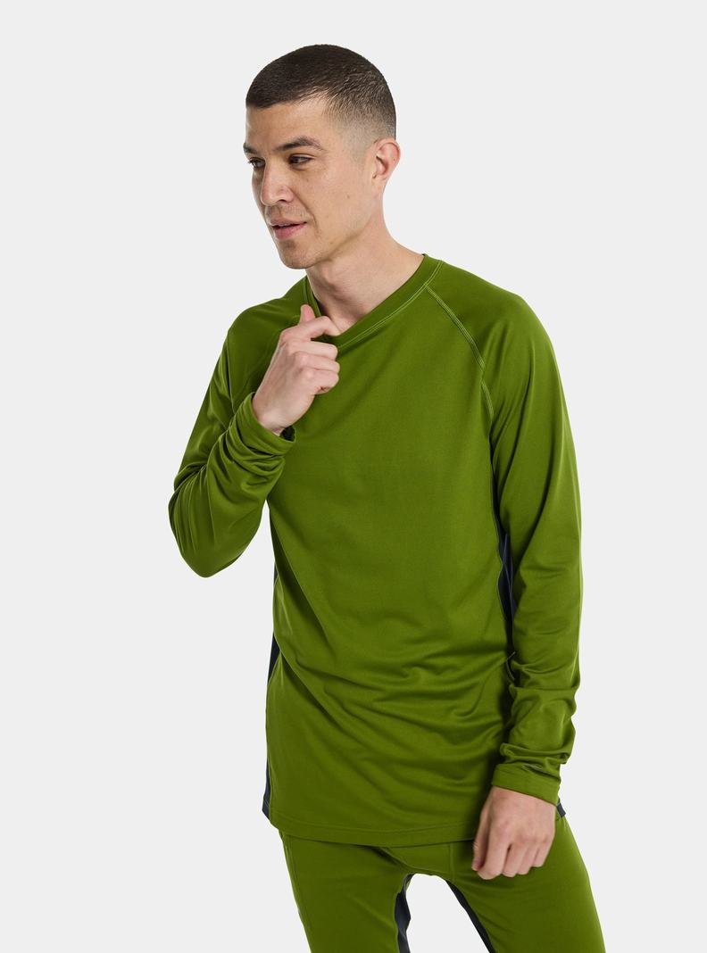 Sous-couches Burton Midweight X Base Layer Crewneck  Vert Homme | RZG-8989375