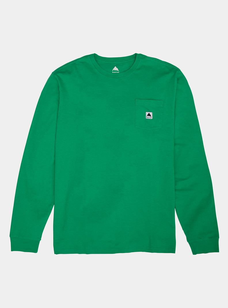 T-shirts Burton Colfax Long Sleeve  Vert Homme | EET-1324219