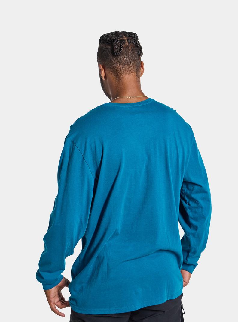 T-shirts Burton Colfax Long Sleeve  Bleu Homme | VZN-8982173