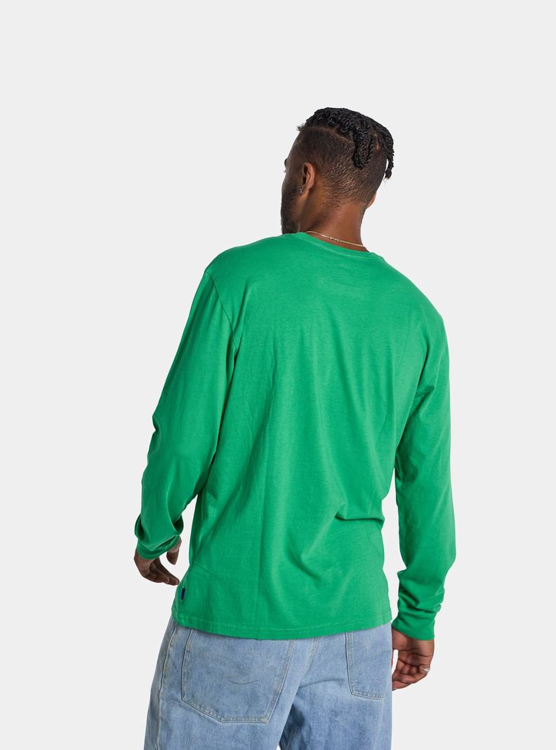 T-shirts Burton Colfax Long Sleeve  Vert Homme | EET-1324219