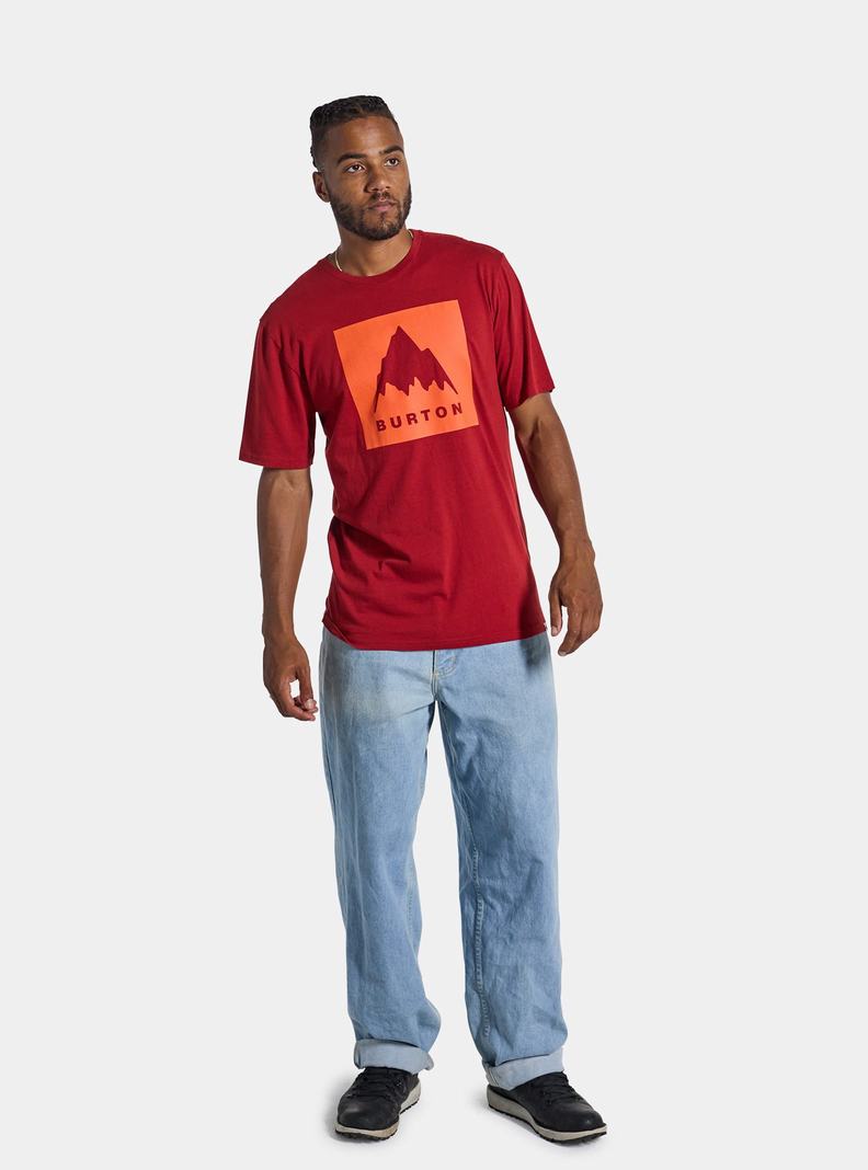 T-shirts Burton Classiche Mountain High Corta Sleeve  Rouge Homme | LLW-3412685