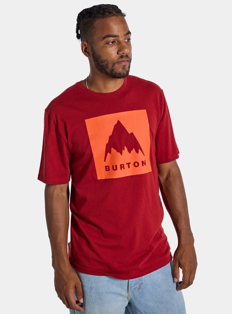 T-shirts Burton Classiche Mountain High Corta Sleeve  Rouge Homme | LLW-3412685