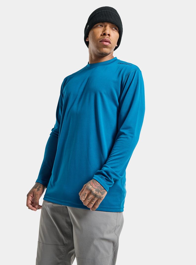 Chemise Burton Brand Active Long Sleeve  Bleu Homme | OTN-5854927