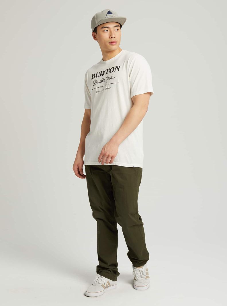 T-shirts Burton Durable Goods Corta Sleeve  Blanche Homme | FGI-0515682