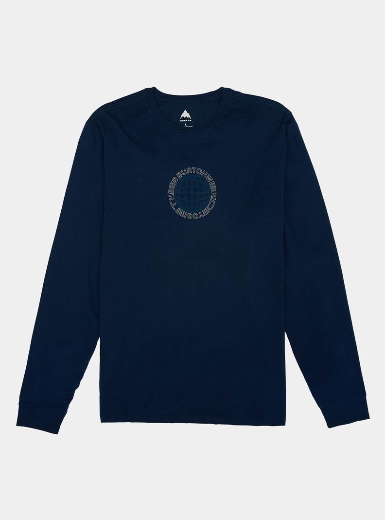 T-shirts Burton Saugatuck Long Sleeve  Bleu Homme | AQZ-1681087