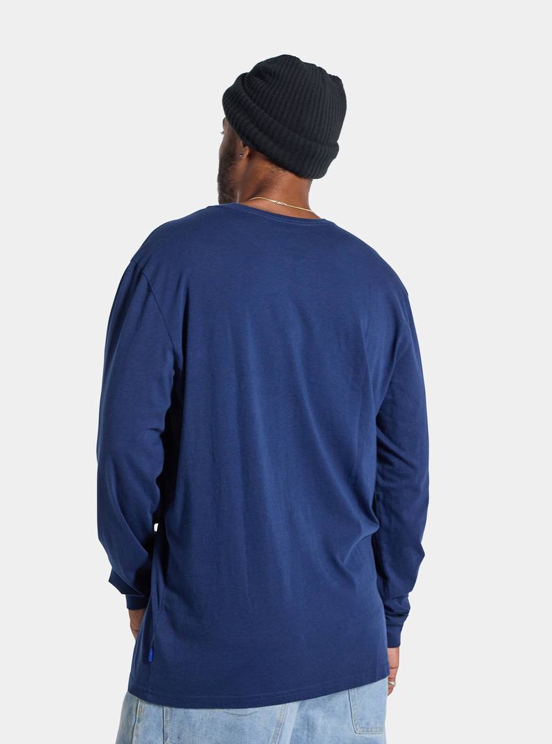 T-shirts Burton Saugatuck Long Sleeve  Bleu Homme | AQZ-1681087