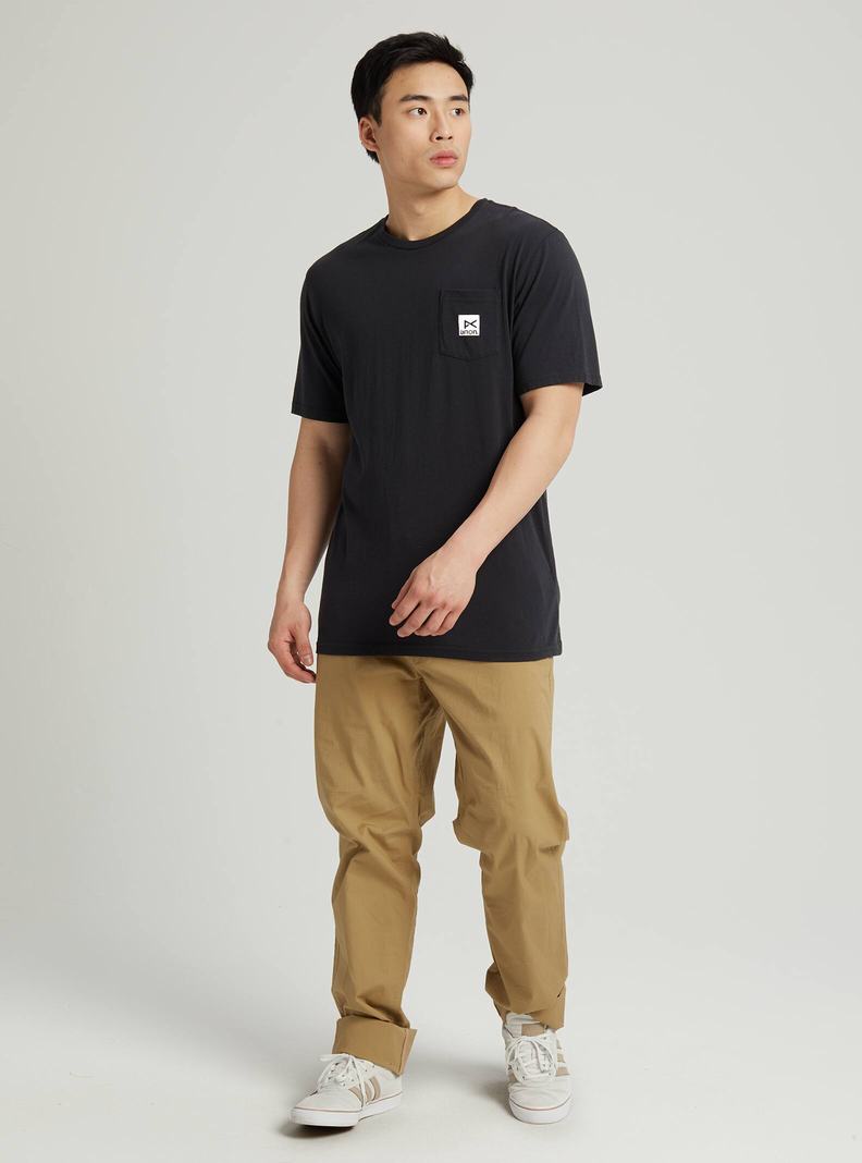 T-shirts Burton Anon Corta Sleeve Pocket  Noir Homme | AZG-2218343