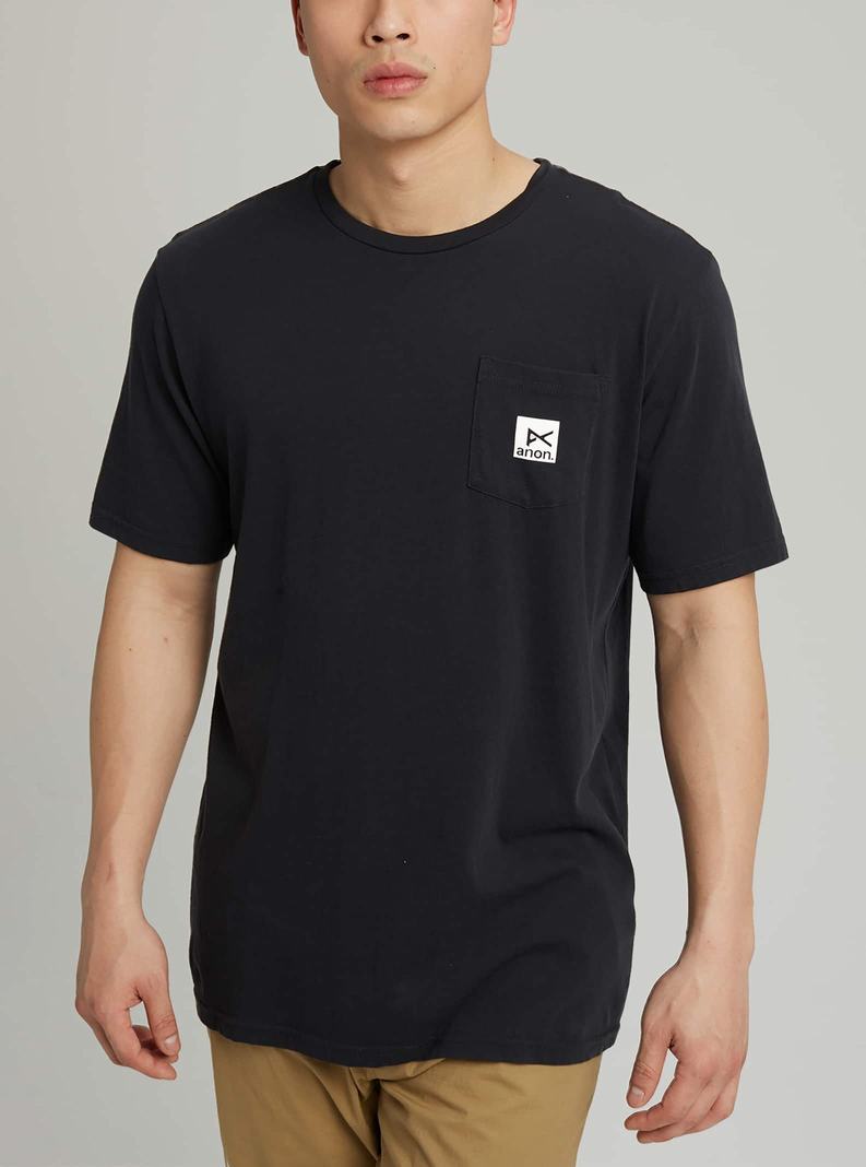 T-shirts Burton Anon Corta Sleeve Pocket  Noir Homme | AZG-2218343