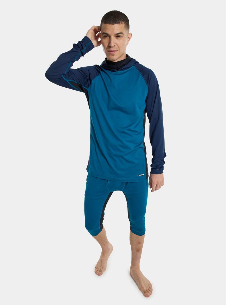 Sous-couches Burton Midweight X Base Layer Long Neck Hoodie  Bleu Homme | NQK-2462793