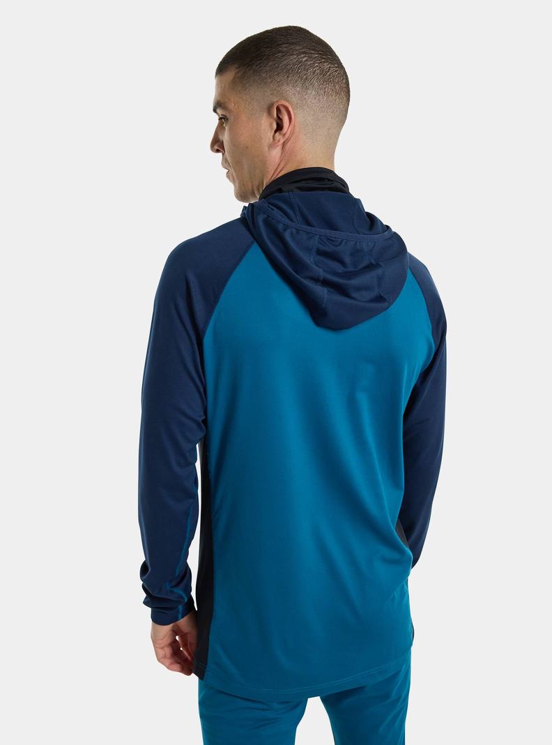 Sous-couches Burton Midweight X Base Layer Long Neck Hoodie  Bleu Homme | NQK-2462793