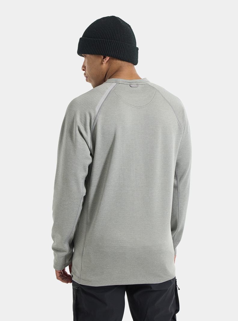 Sweats Burton Multipath Grid Crewneck Fleece  Grise Homme | FFF-1981579