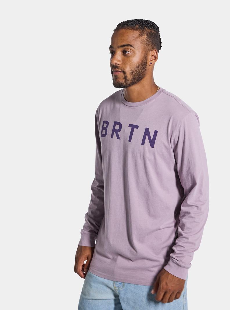 T-shirts Burton BRTN Long Sleeve  Lavande Homme | VNJ-7465942