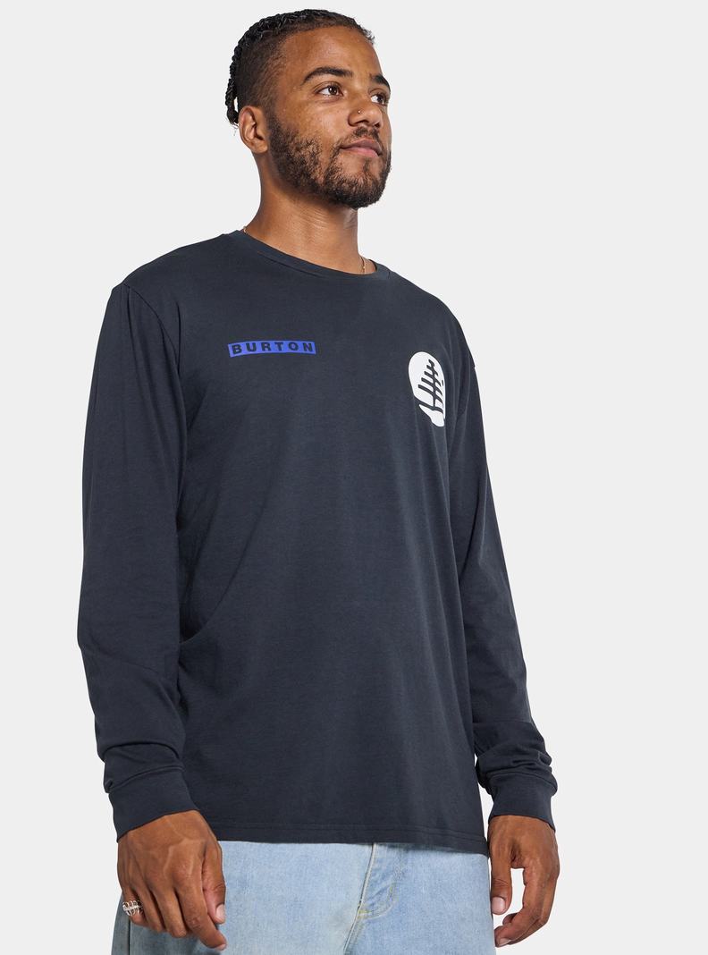 T-shirts Burton Forager Long Sleeve  Noir Homme | FIZ-9670955