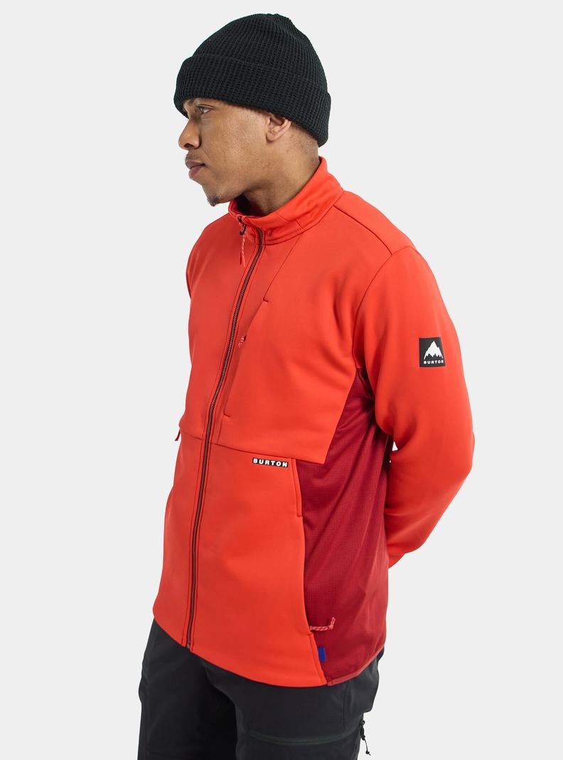 Sweats Burton Multipath Full-Zip Fleece  Rose Rouge Homme | NSZ-2506084