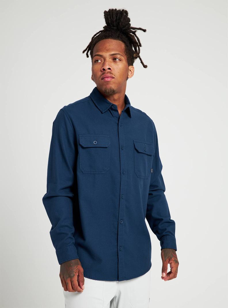 Chemise Burton Brighton Flannel  Bleu Homme | MCQ-7409131