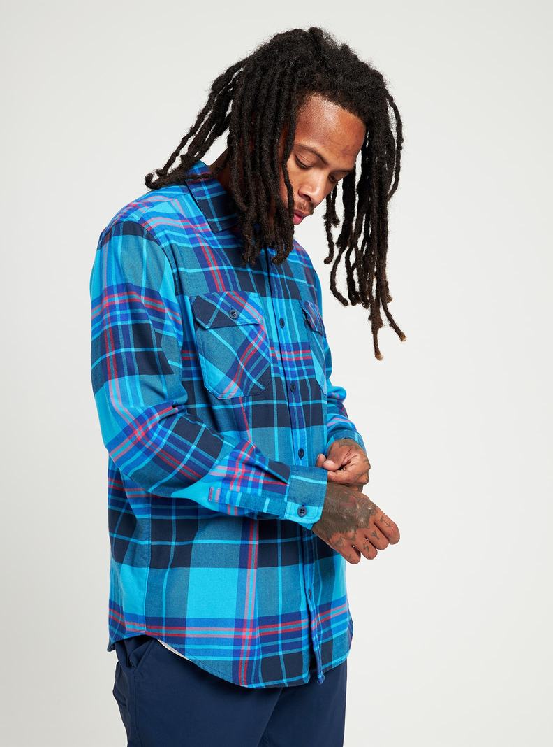 Chemise Burton Brighton Flannel  Bleu Homme | HFH-8768193