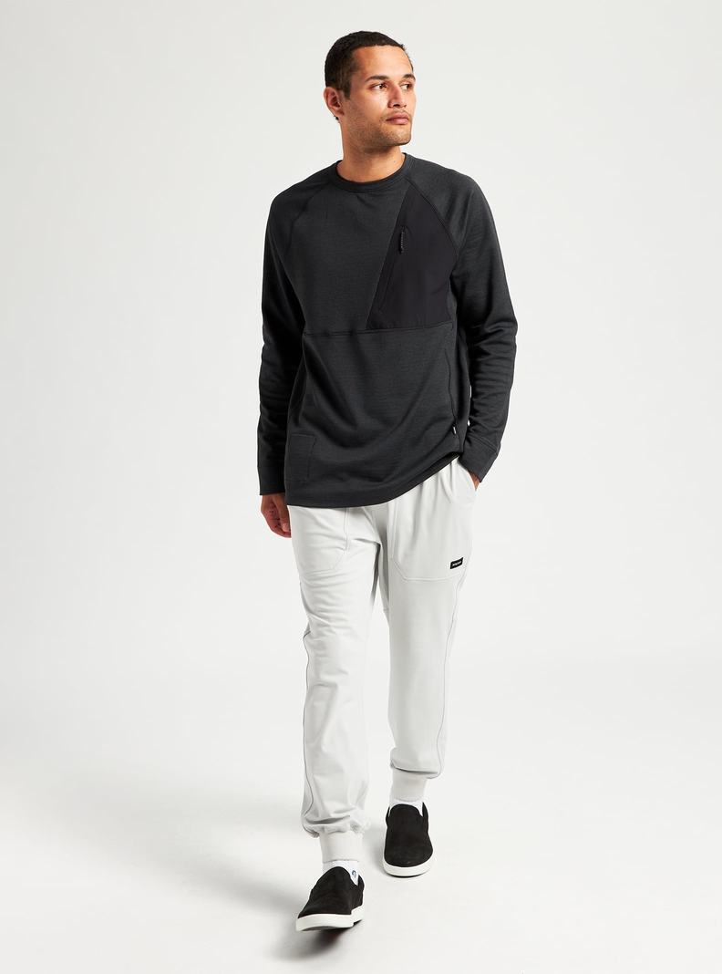 Sweats Burton Multipath Grid Crewneck Fleece  Noir Homme | OXB-7031986