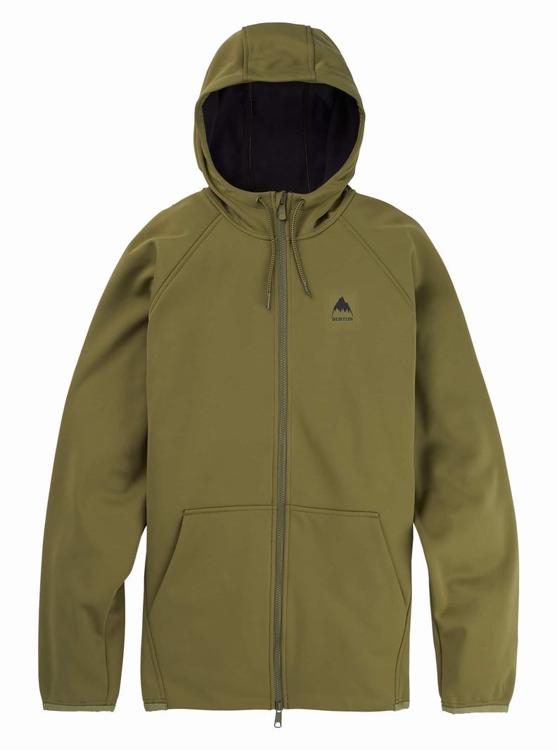 Sweats Burton Crown Weatherproof Full-Zip Fleece  Vert Olive Homme | UTB-7314152