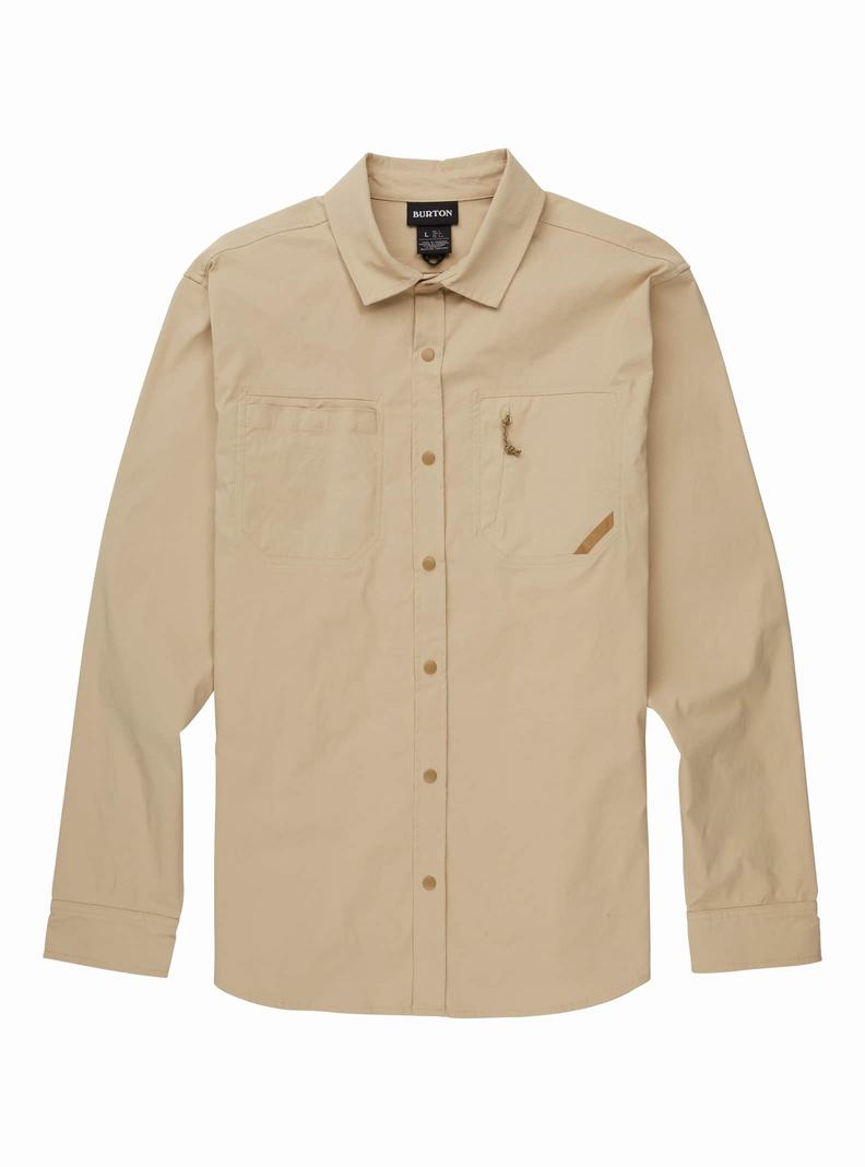 Chemise Burton Multipath Utility Long Sleeve Shirt  Kaki Homme | EYQ-6607687