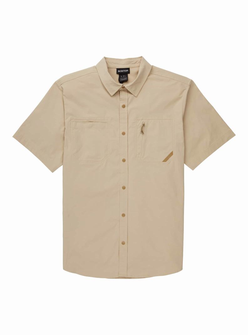 Chemise Burton Multipath Utility Corta Sleeve Shirt  Kaki Homme | YXQ-8096711