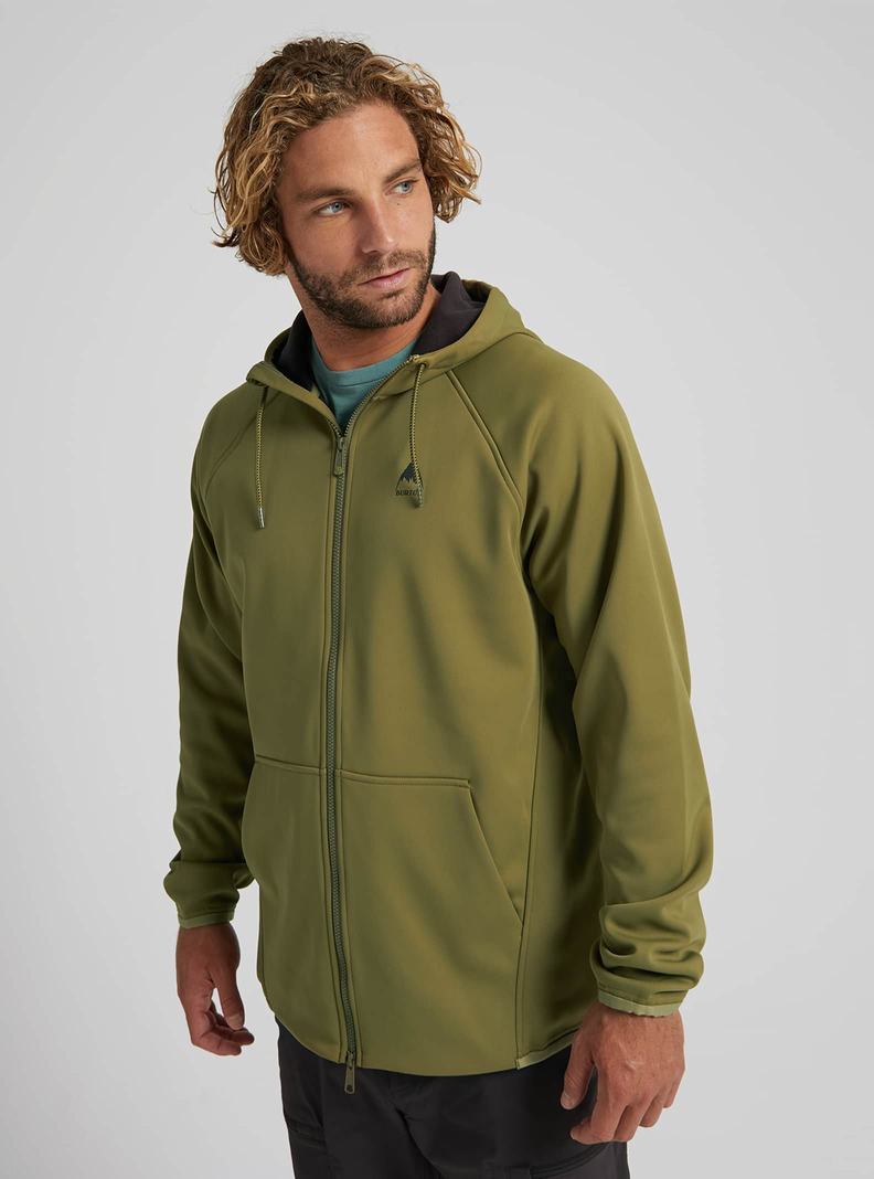 Sweats Burton Crown Weatherproof Full-Zip Fleece  Vert Olive Homme | UTB-7314152