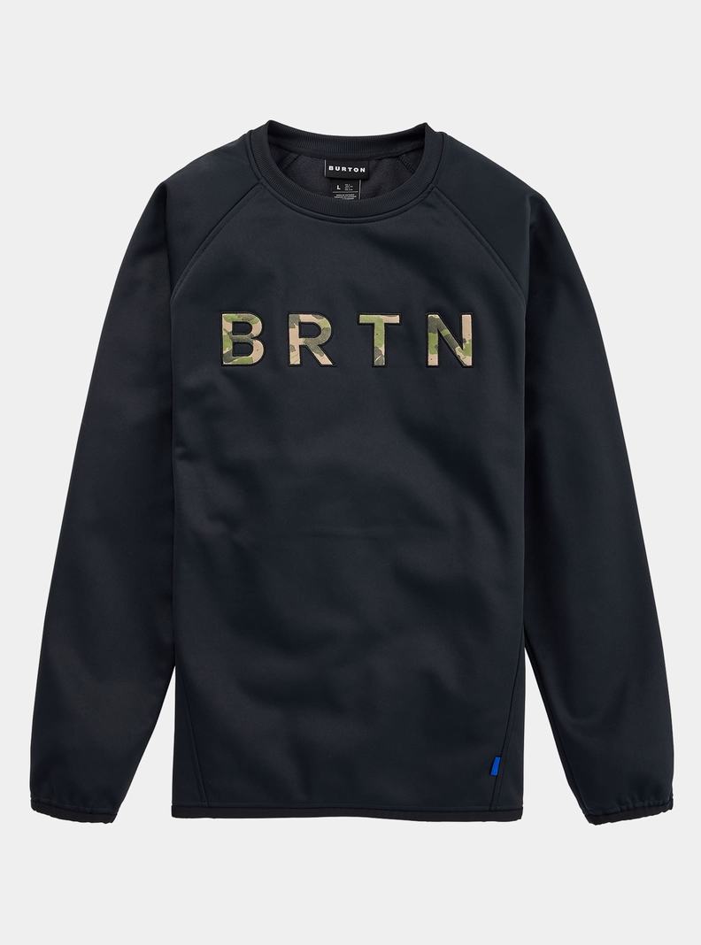 Sweats Burton Crown Weatherproof Pullover Crew  Noir Homme | QEQ-7316212