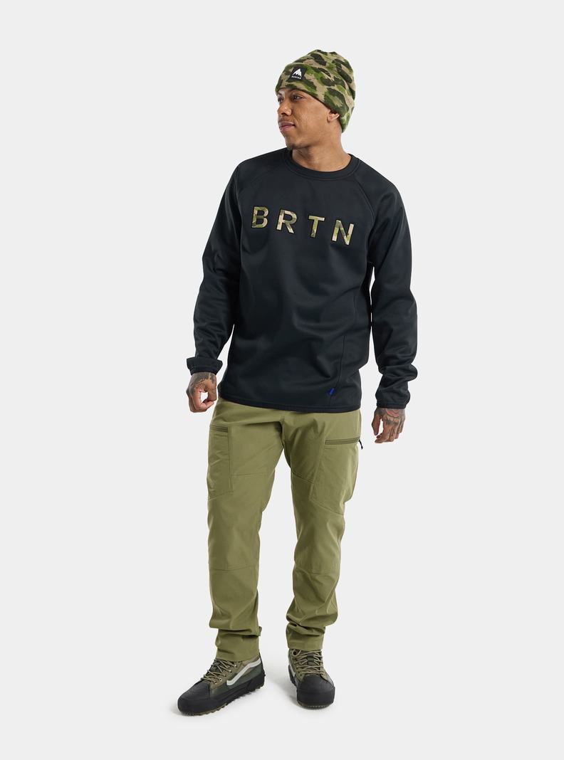 Sweats Burton Crown Weatherproof Pullover Crew  Noir Homme | QEQ-7316212