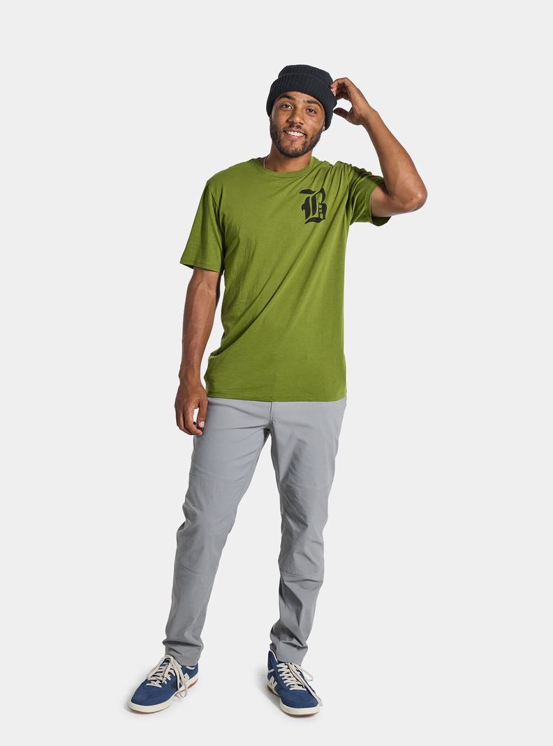 T-shirts Burton Hesston Corta Sleeve  Vert Homme | TLM-6246165