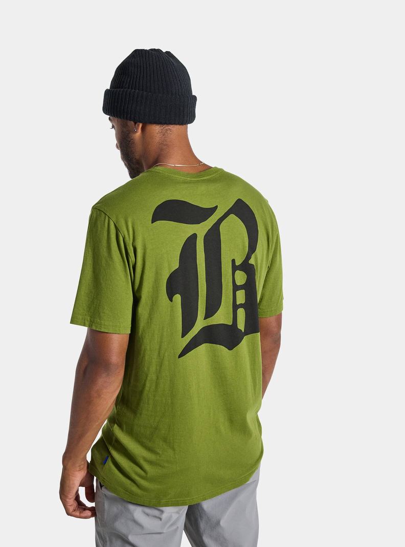 T-shirts Burton Hesston Corta Sleeve  Vert Homme | TLM-6246165