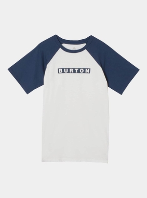 T-shirts Burton Vault Corta Sleeve  Blanche Bleu Enfant | IKE-4542086