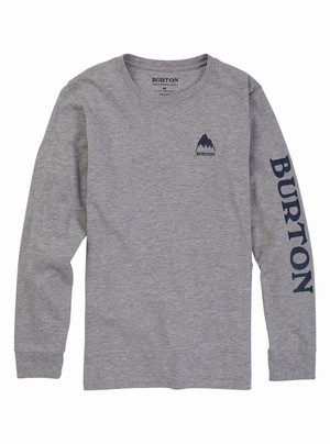 T-shirts Burton Elite Long Sleeve  Grise Enfant | XTN-0381101